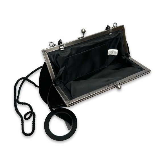 Black velvet evening bag - Picture 2 of 5